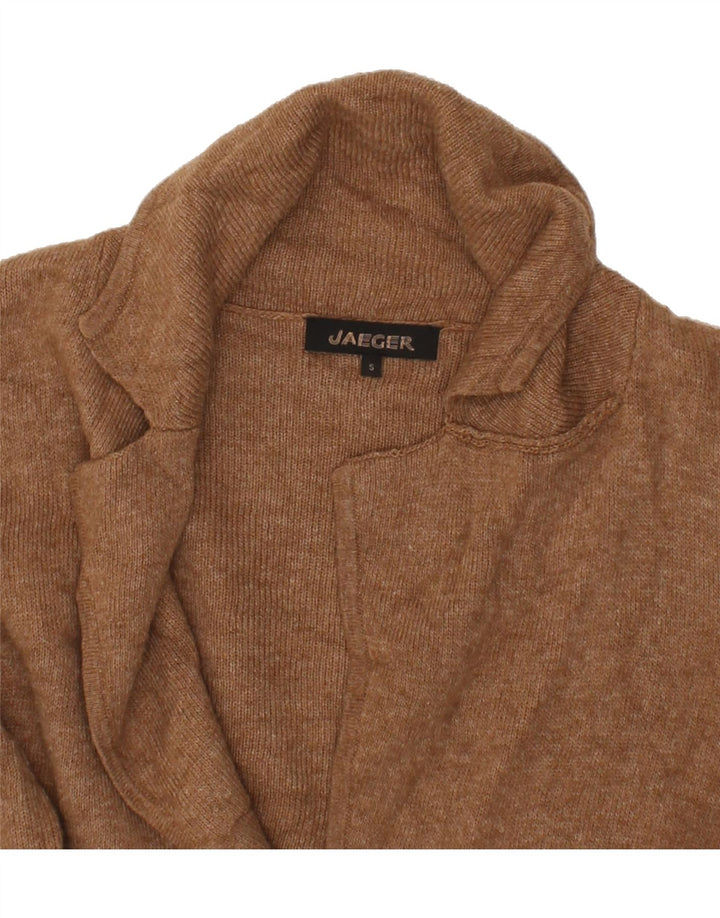 JAEGER Womens Longline Cardigan Sweater UK 10 Small Brown Viscose Vintage Jaeger and Second-Hand Jaeger from Messina Hembry 