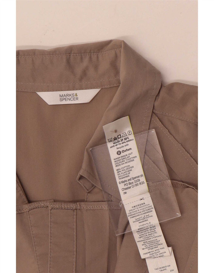 Marks & Spencer Blusa para mujer UK 40 XL Algodón gris