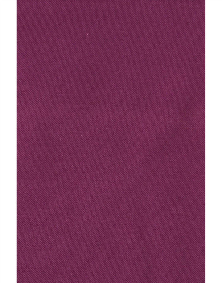 Polo vintage para hombre de algodón morado medio