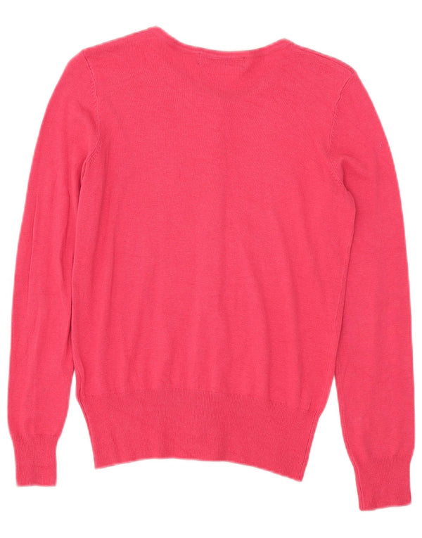 Marks & Spencer Suéter tipo cárdigan para mujer UK 8 Small Viscosa rosa