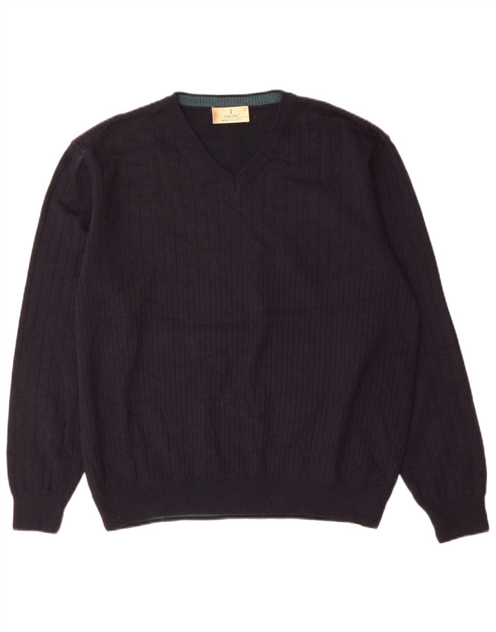 Marks & Spencer Suéter con Cuello en V para Hombre Grande Acrílico Azul Marino