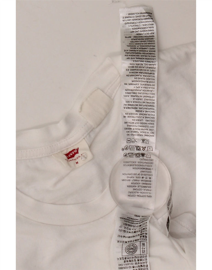 Levi's Camiseta para mujer Top UK 12 Medium White Cotton
