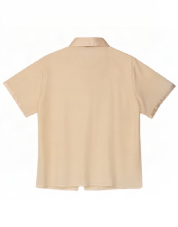 Marks & Spencer Blusa de manga corta para mujer UK 40 Medium Off White
