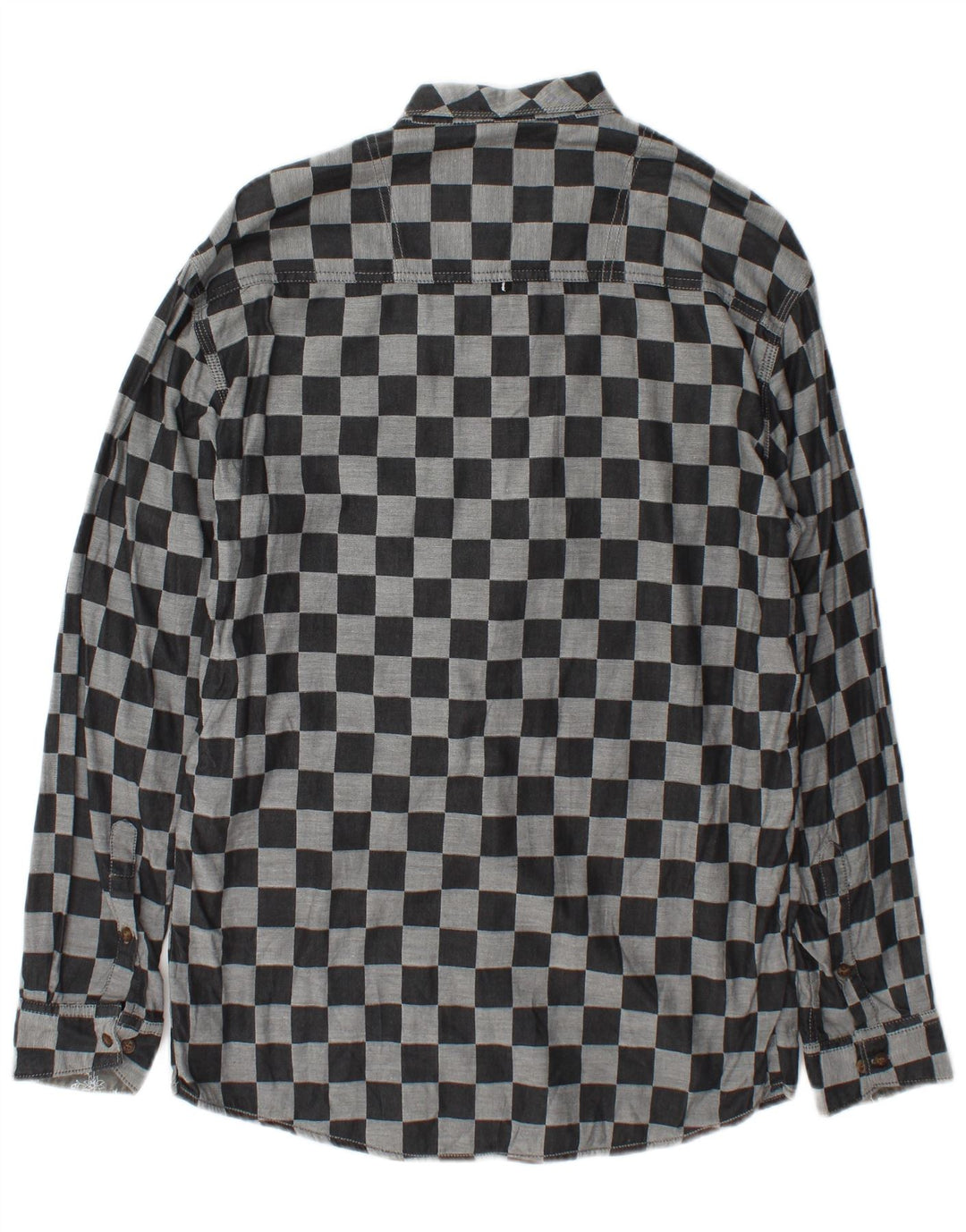 Camisa vintage para hombre gris medio geométrica
