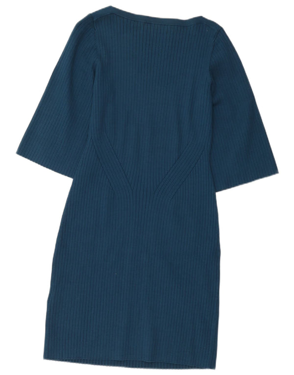 L.K. Bennett Vestido tubo de manga 3/4 para mujer UK 42 Viscosa azul medio