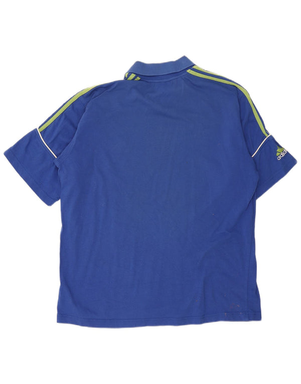 Adidas Polo para hombre UK 44/46 Grande Azul Algodón