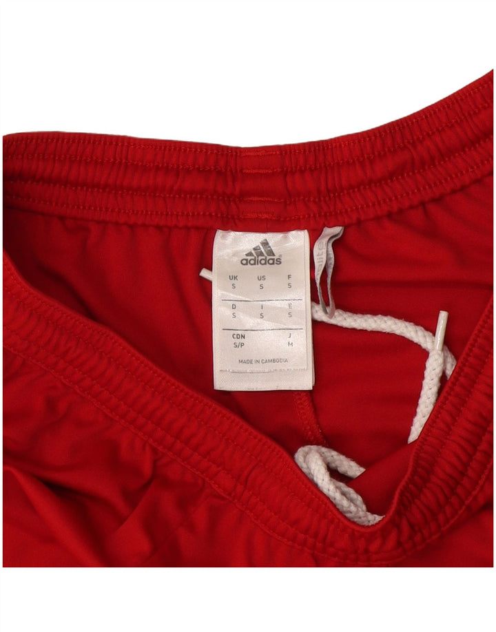 Adidas Mens Climalite Sport Shorts Pequeño Rojo Colorblock Poliéster