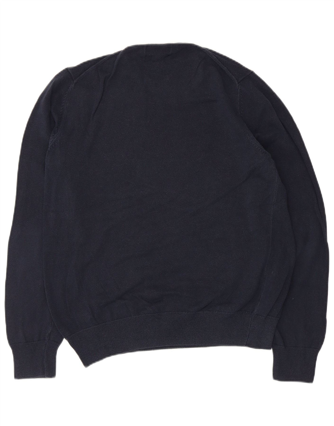 Marks & Spencer - Jersey de cuello redondo para hombre, talla grande, algodón azul marino