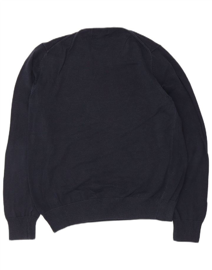 Marks & Spencer - Jersey de cuello redondo para hombre, talla grande, algodón azul marino