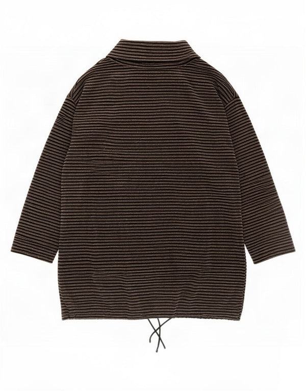 Marcel Clair Top Mujer Manga Larga IT 40/42 Medium Negro Pinstripe