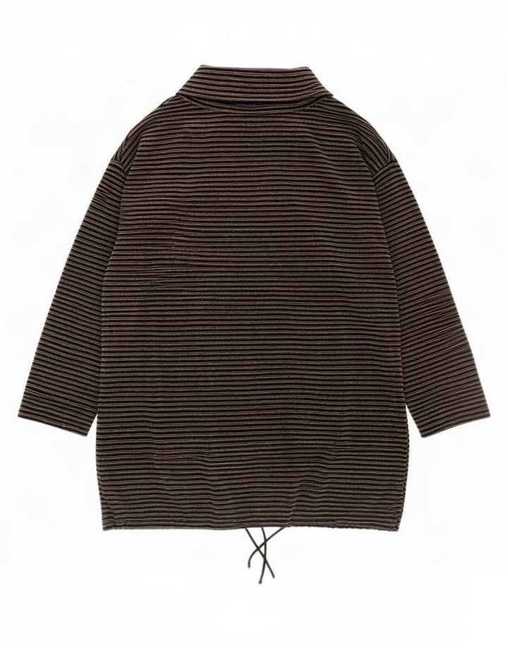 Marcel Clair Top Mujer Manga Larga IT 40/42 Medium Negro Pinstripe