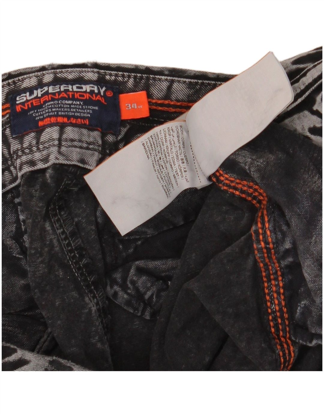 Superdry Shorts De Mezclilla Para Hombre W34 Algodón Gris Grande
