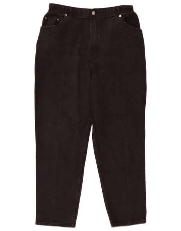 Marks & Spencer Womens St. Michael Tapered Jeans UK 18 XL W34 L29 Black