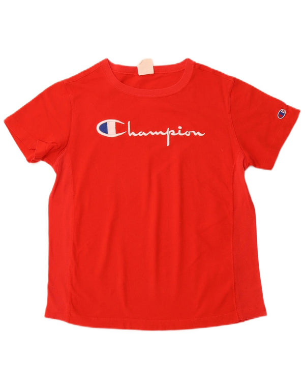 CHAMPION Camiseta gráfica para mujer Top UK 12 Medium Red Cotton