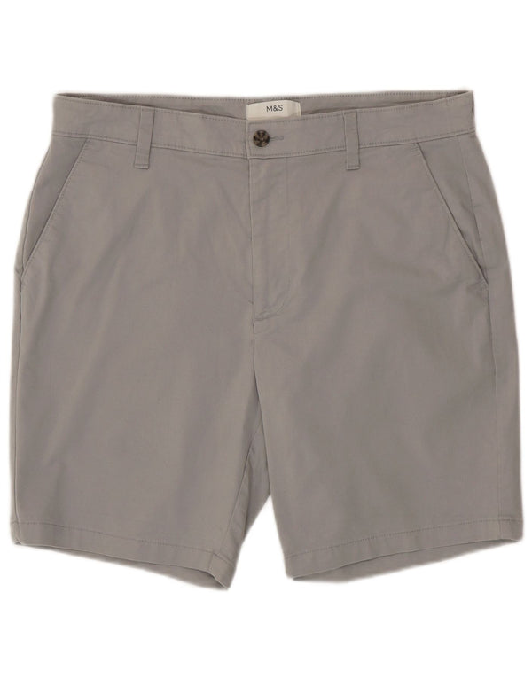Marks & Spencer Pantalones cortos chinos para hombre W34 Algodón gris grande