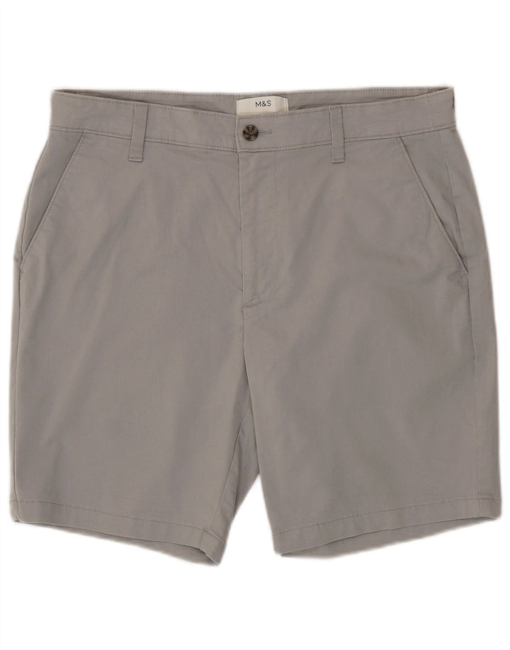 Marks & Spencer Pantalones cortos chinos para hombre W34 Algodón gris grande