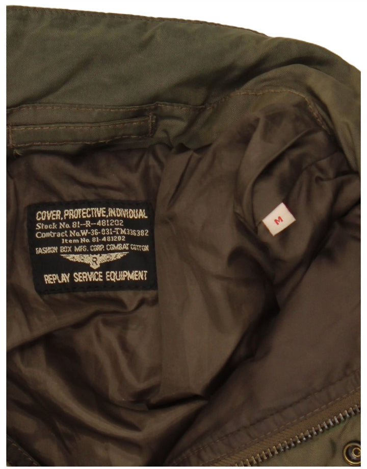 Replay Chaqueta Acolchada Hombre UK 38 Medium Caqui Poliamida