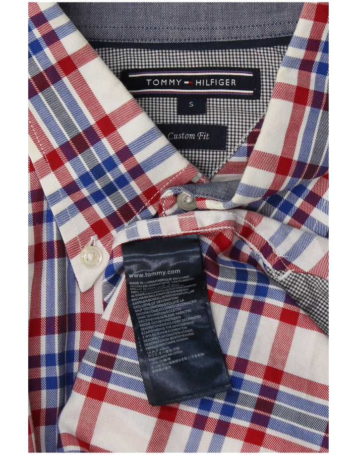 Camisa Tommy Hilfiger Custom Fit de algodón a cuadros multicolores pequeños para hombre