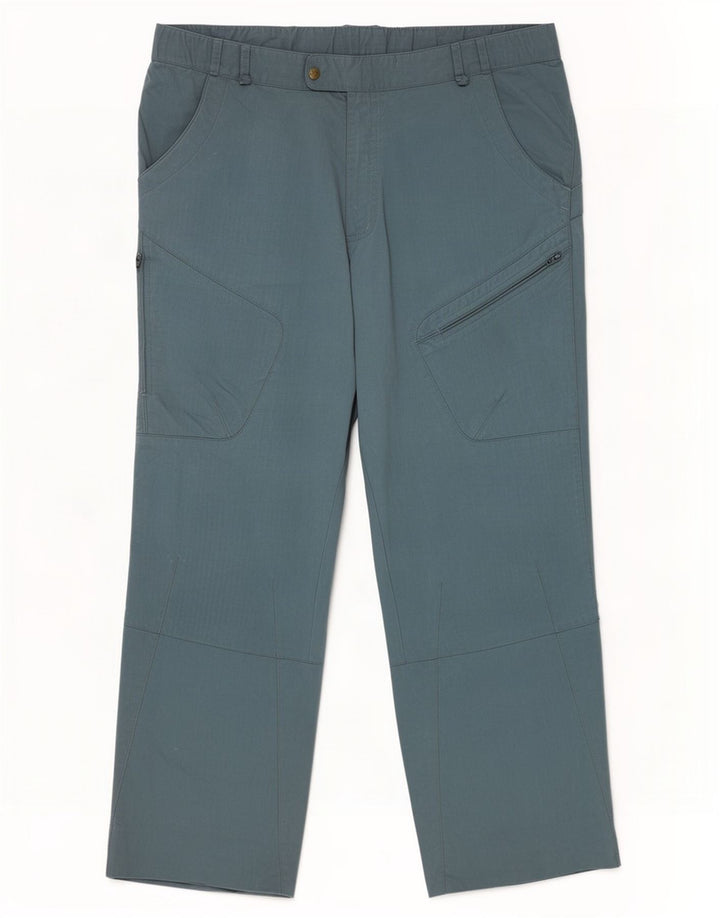 Rohan Hombre Pantalón Cargo De Senderismo Grande W36 L29 Poliamida Azul