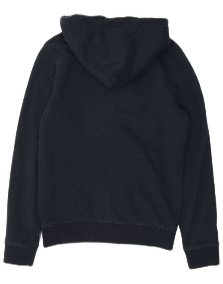 GANT Suéter con capucha y cremallera gráfica para hombre Small Azul marino Algodón