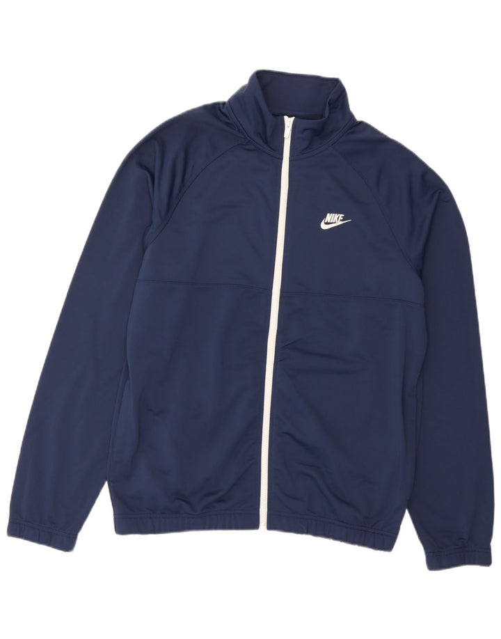 Nike - Chaqueta de chándal para hombre, color azul marino mediano, poliéster