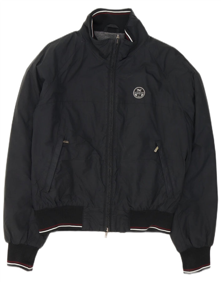 North Sails Chaqueta Bomber para Hombre UK 38 Mediana Poliamida A Rayas Negra