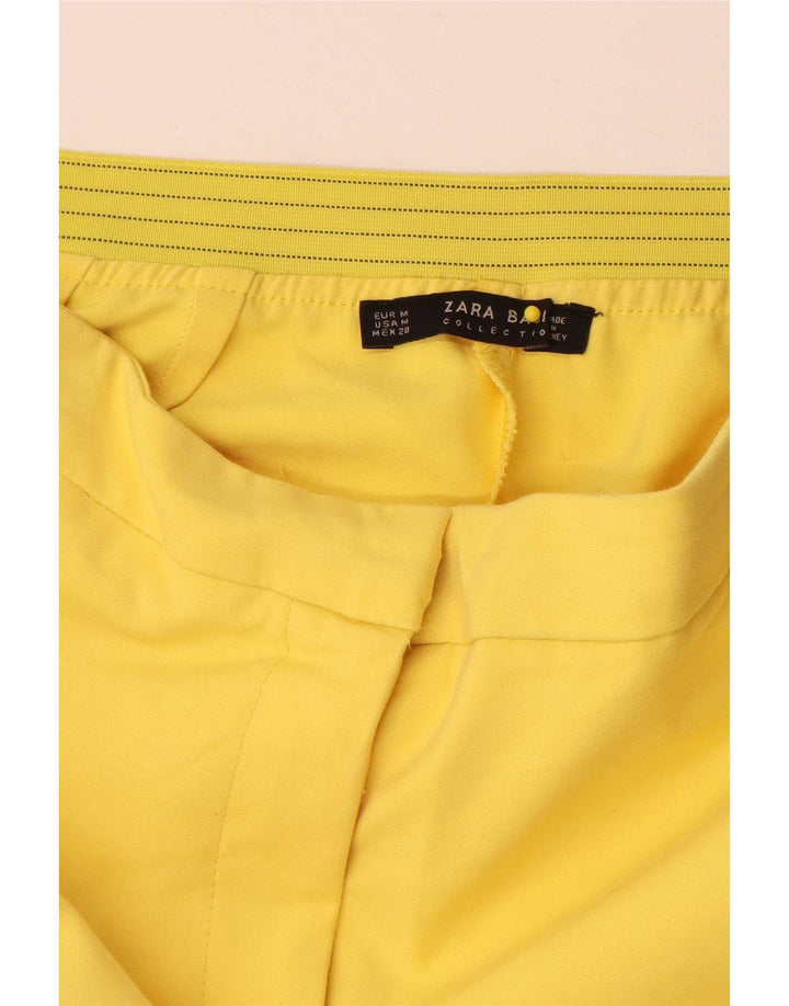 Zara Mujer Pantalón De Traje Slim Medium W28 L29 Amarillo