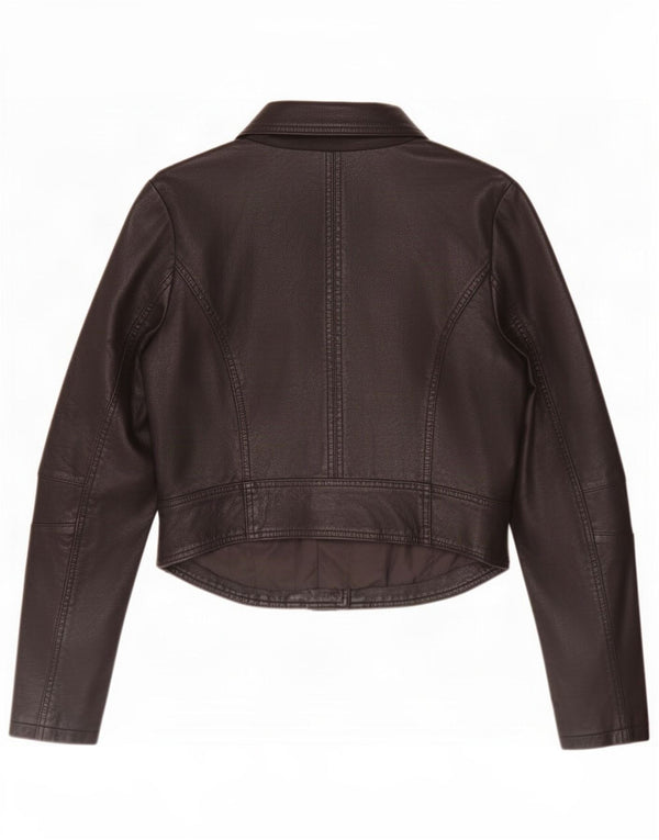 Urban Bliss - Chaqueta motera de piel corta para mujer, talla 40, talla M, color negro