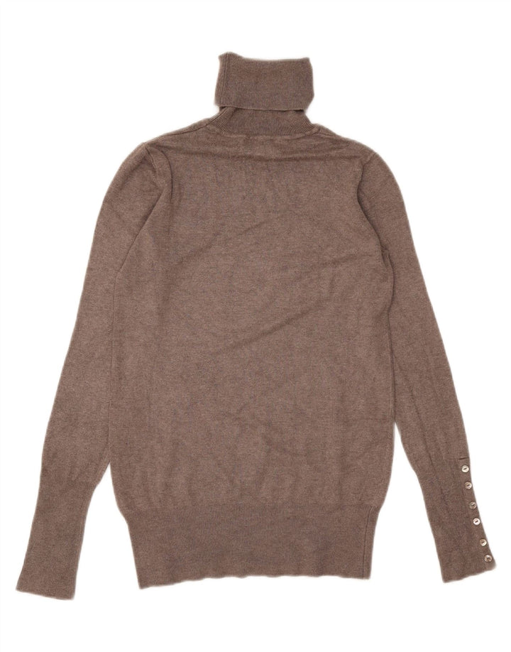 Zara - Jersey con cuello vuelto para mujer, talla 42, rayón gris medio