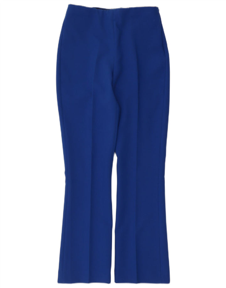 Zara Mujer Pantalón Casual Bootcut XS W24 L26 Poliéster Azul