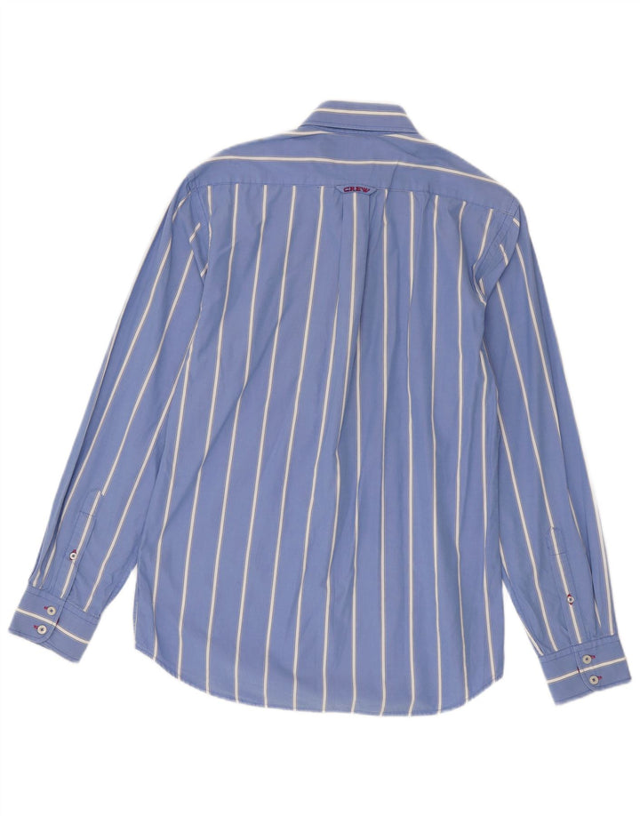 Crew Clothing Camisa entallada para hombre de algodón a rayas azul medio