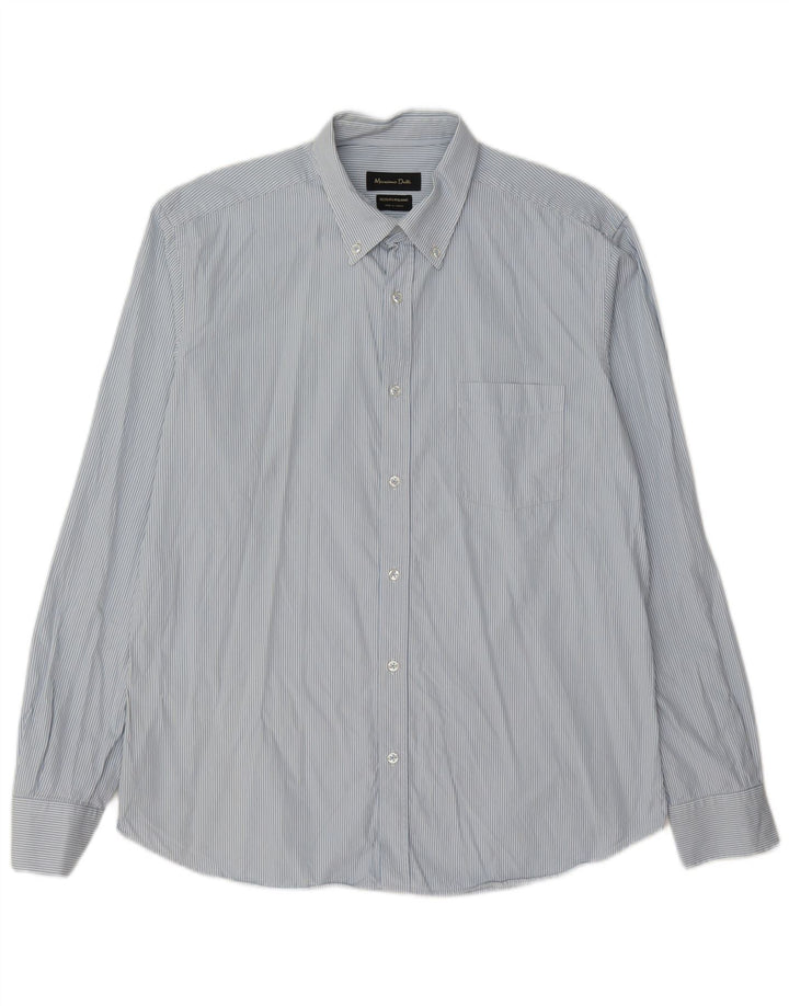 Camisa Massimo Dutti Hombre Rayas Azul Grande