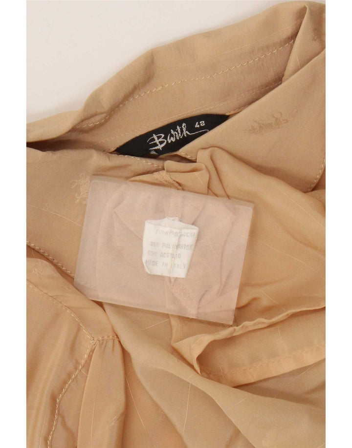 Barth Blusa de manga larga con estampado abstracto para mujer IT 42 Medium Beige