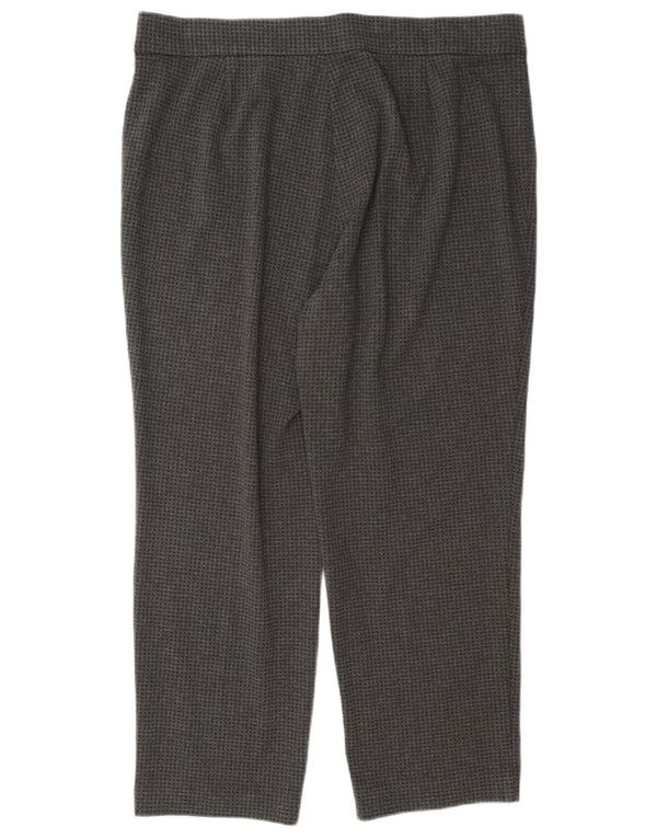 Marks & Spencer Pantalones Cortos para Mujer UK 18 XL W36 L26 Gris Pata de Gallo