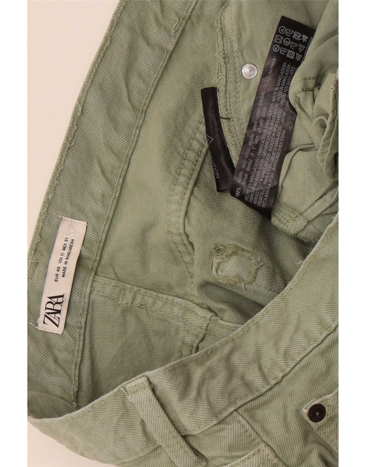 Zara Mens Slim Jeans EU 40 Medium W31 L26 Algodón Verde