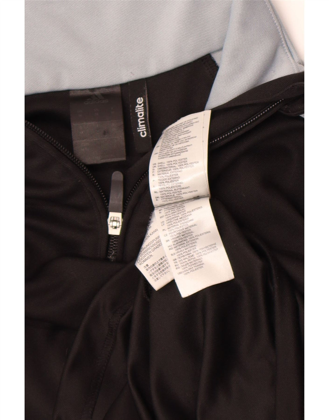 Adidas Hombre Climalite Jersey Chándal Top Mediano Negro Colorblock