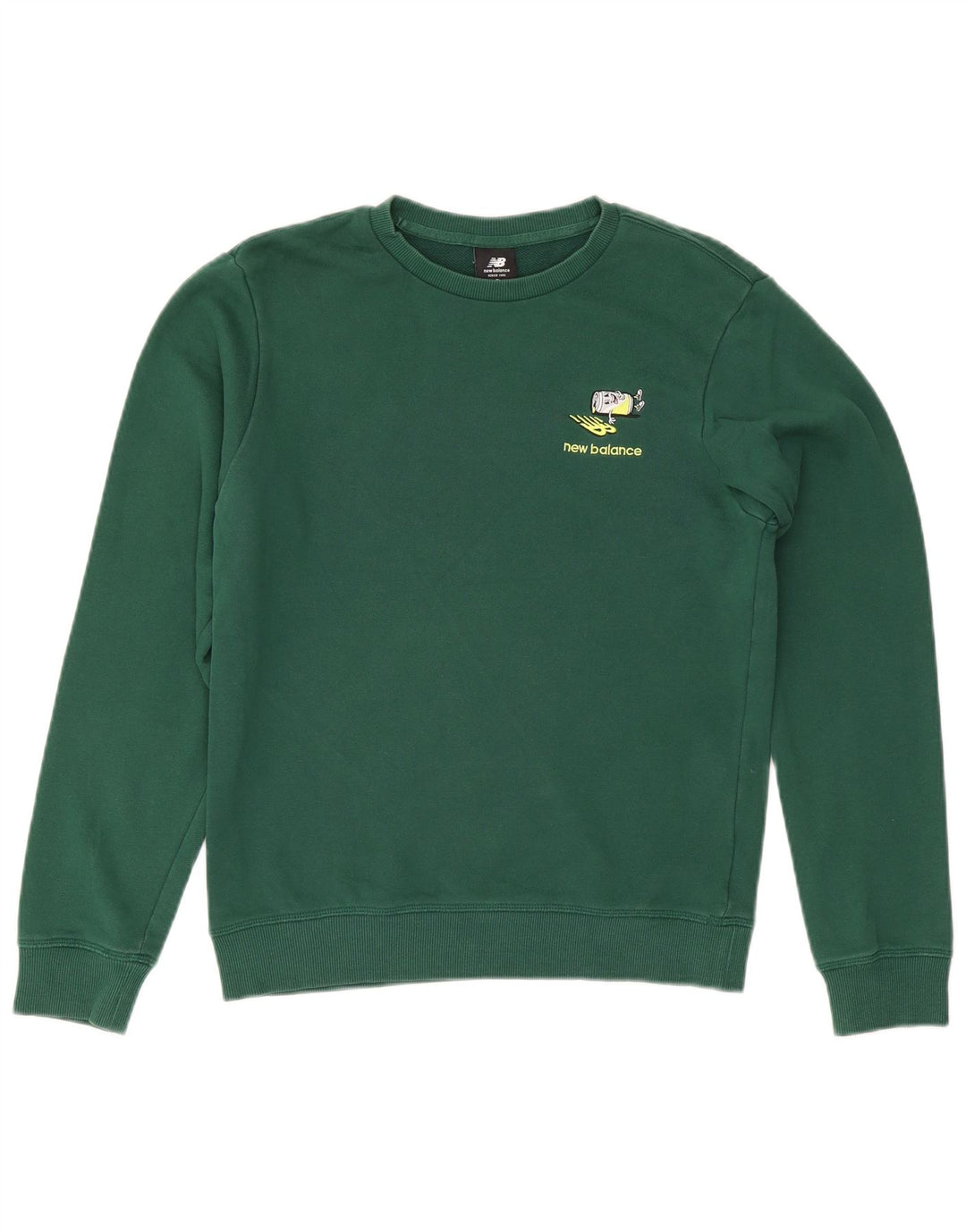 New Balance Hombre Sudadera Jumper Small Verde Algodón