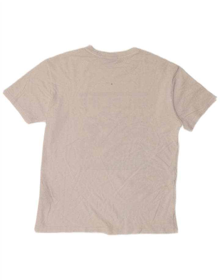 Napapijri Hombre Camiseta Gráfica Top Small Blanco