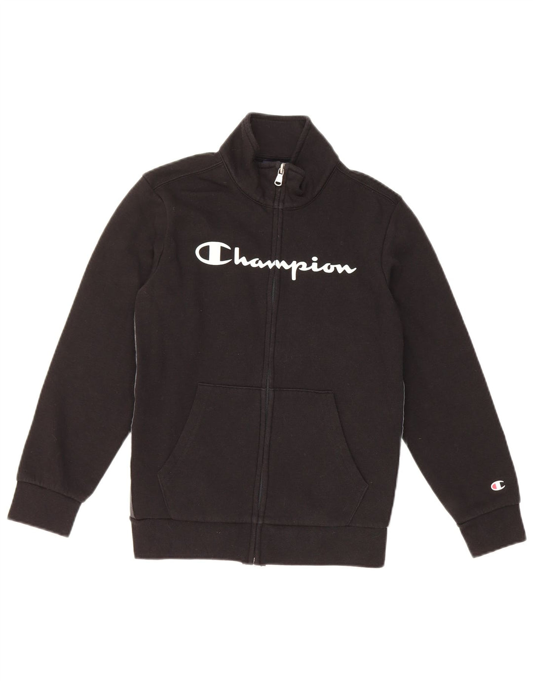 Champion Chaqueta de chándal gráfica para niños 9-10 años Algodón negro