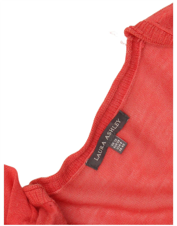 LAURA ASHLEY Suéter tipo cárdigan largo para mujer UK 12 Medium Red