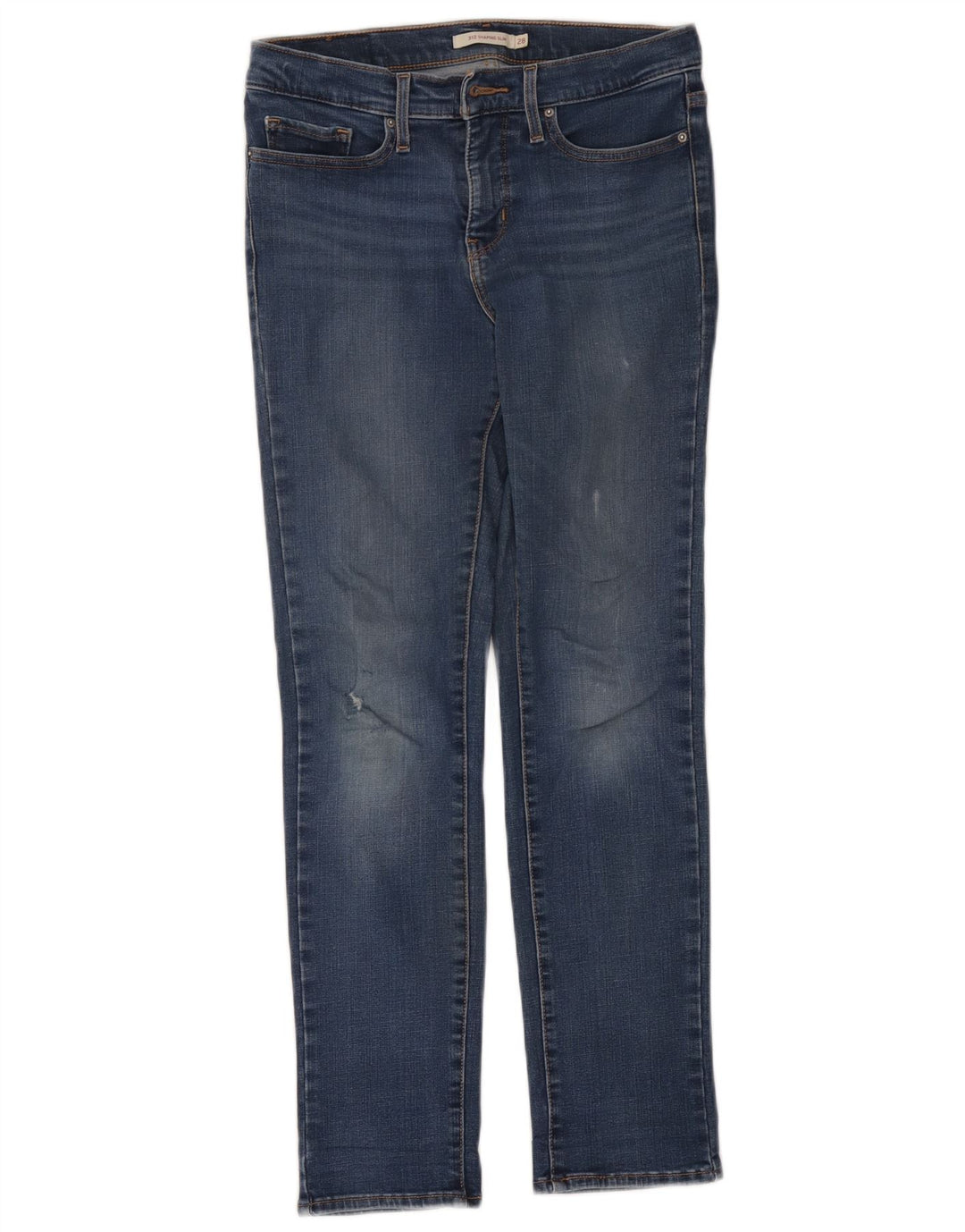Levi's Mujer 312 Vaqueros Slim Desgastados W28 L27 Algodón Azul