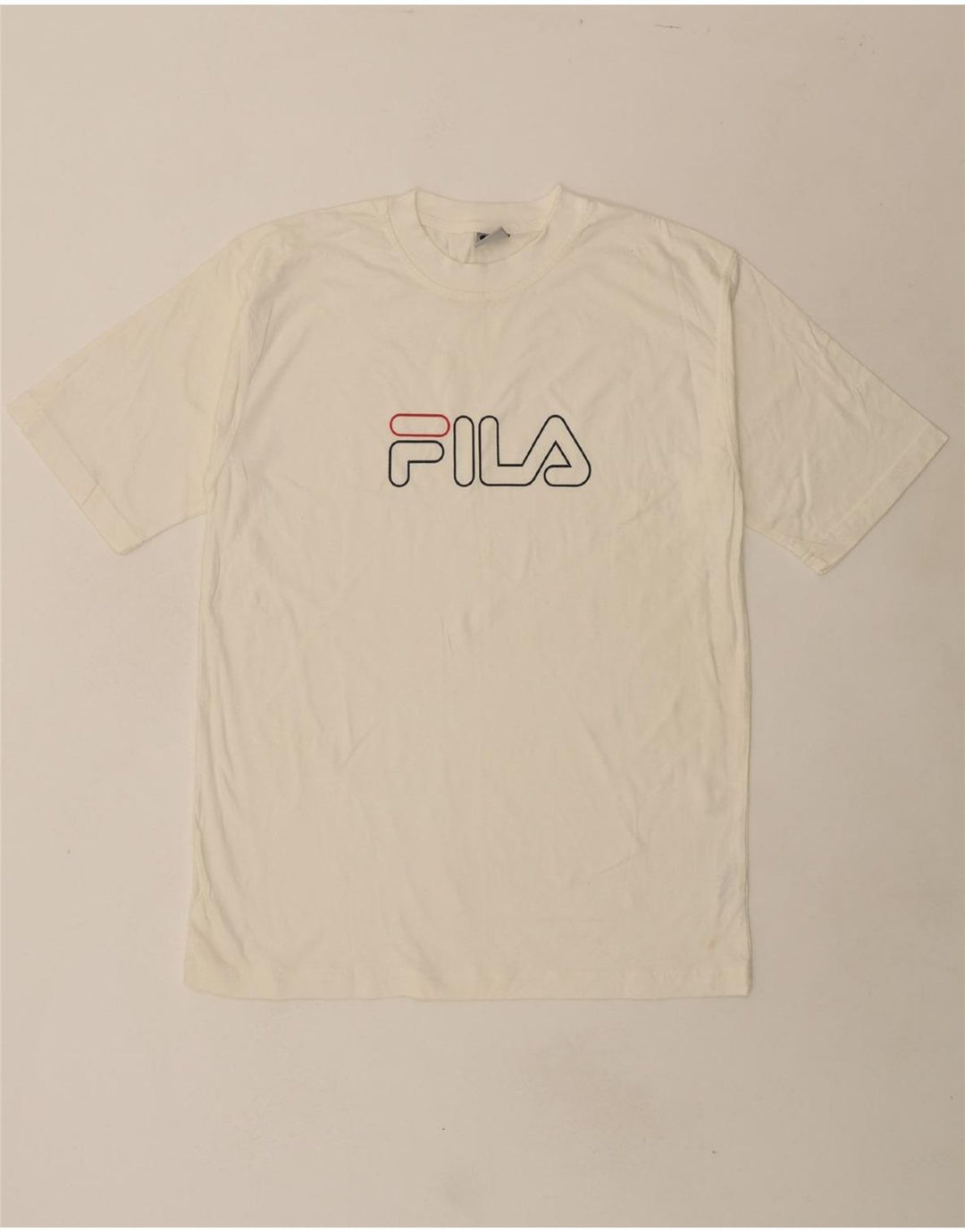 FILA Mens Graphic T-Shirt Top Large White Cotton Vintage Fila and Second-Hand Fila from Messina Hembry 