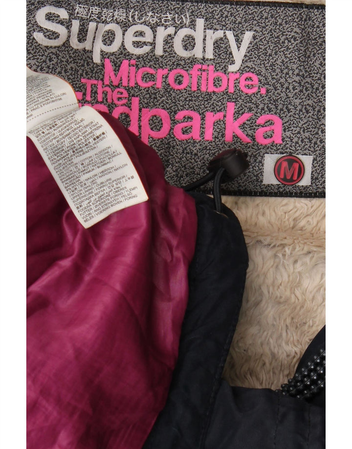 Superdry Parka con capucha Windparka para mujer, talla 44, talla M, azul marino