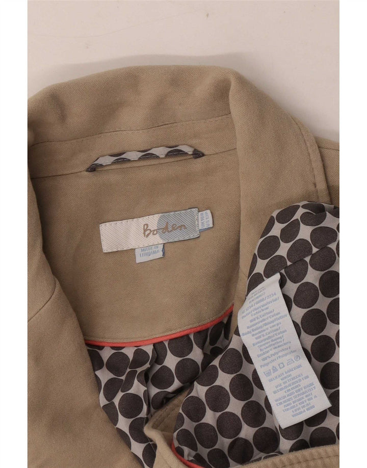 Boden Chaqueta tipo blazer de 2 botones para mujer Reino Unido 46 Grande Algodón beige