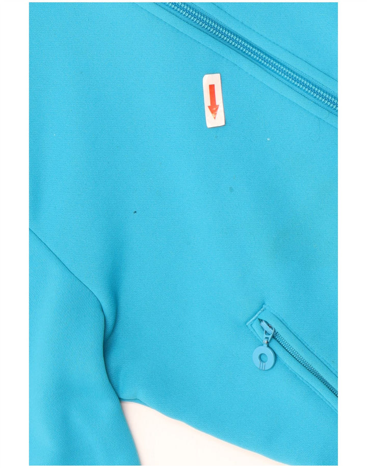 Adidas - Chaqueta de chándal para mujer, talla 8, poliéster azul pequeño