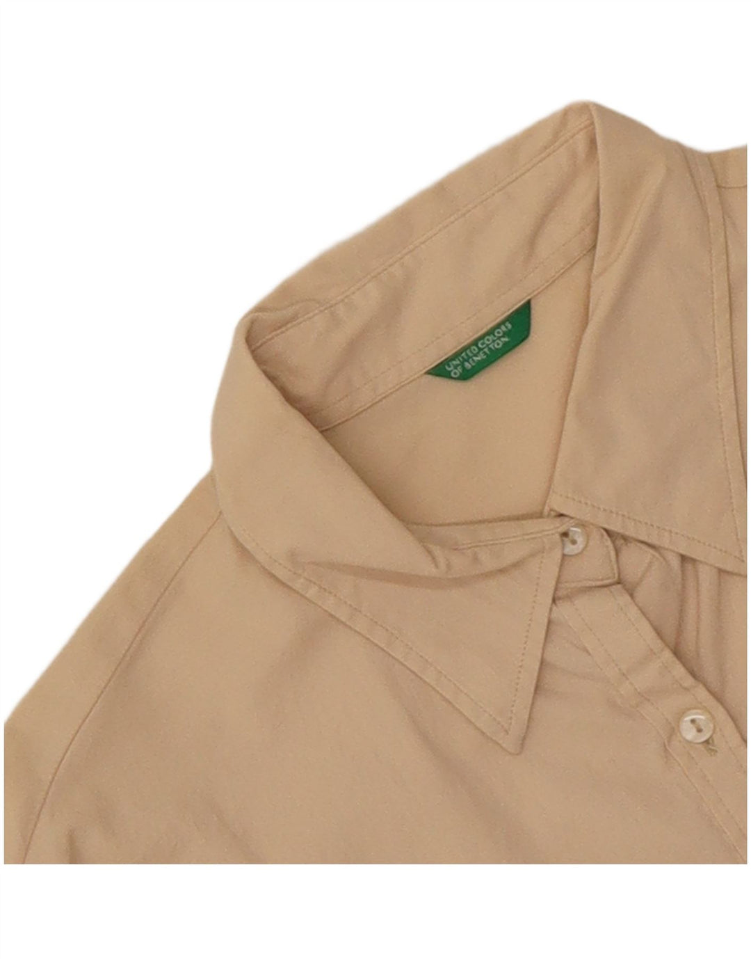 Camisa Benetton Mujer ES 46 Grande Beige