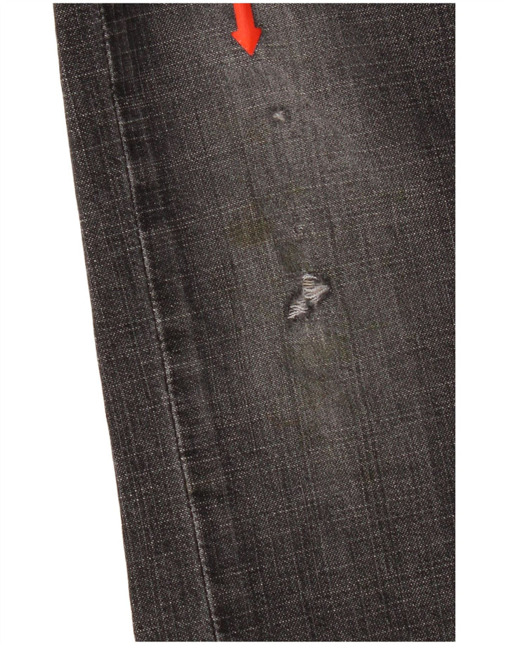 Levi's Jeans rectos desgastados 505 para mujer US 6 Medium W30 L32 Gris
