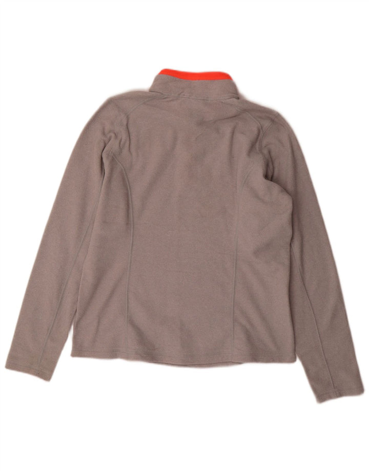 THE NORTH FACE Jersey polar con cuello y cremallera para mujer UK 44 Poliéster gris medio