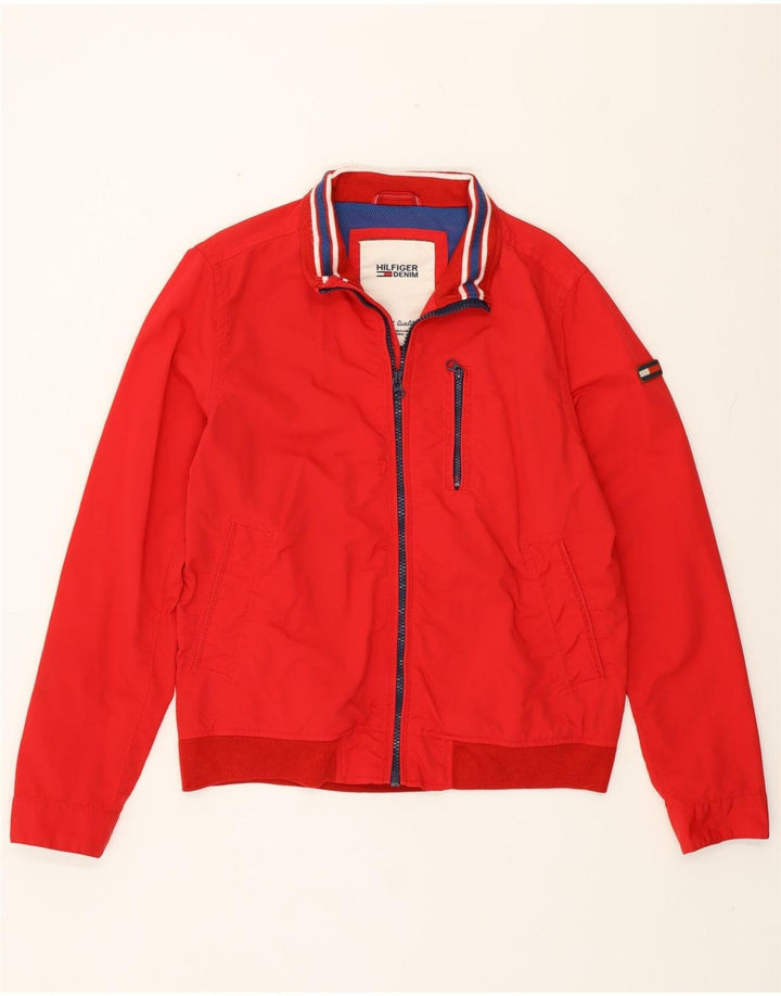 Tommy Hilfiger Chaqueta Bomber para Hombre UK 40 Large Nylon Rojo