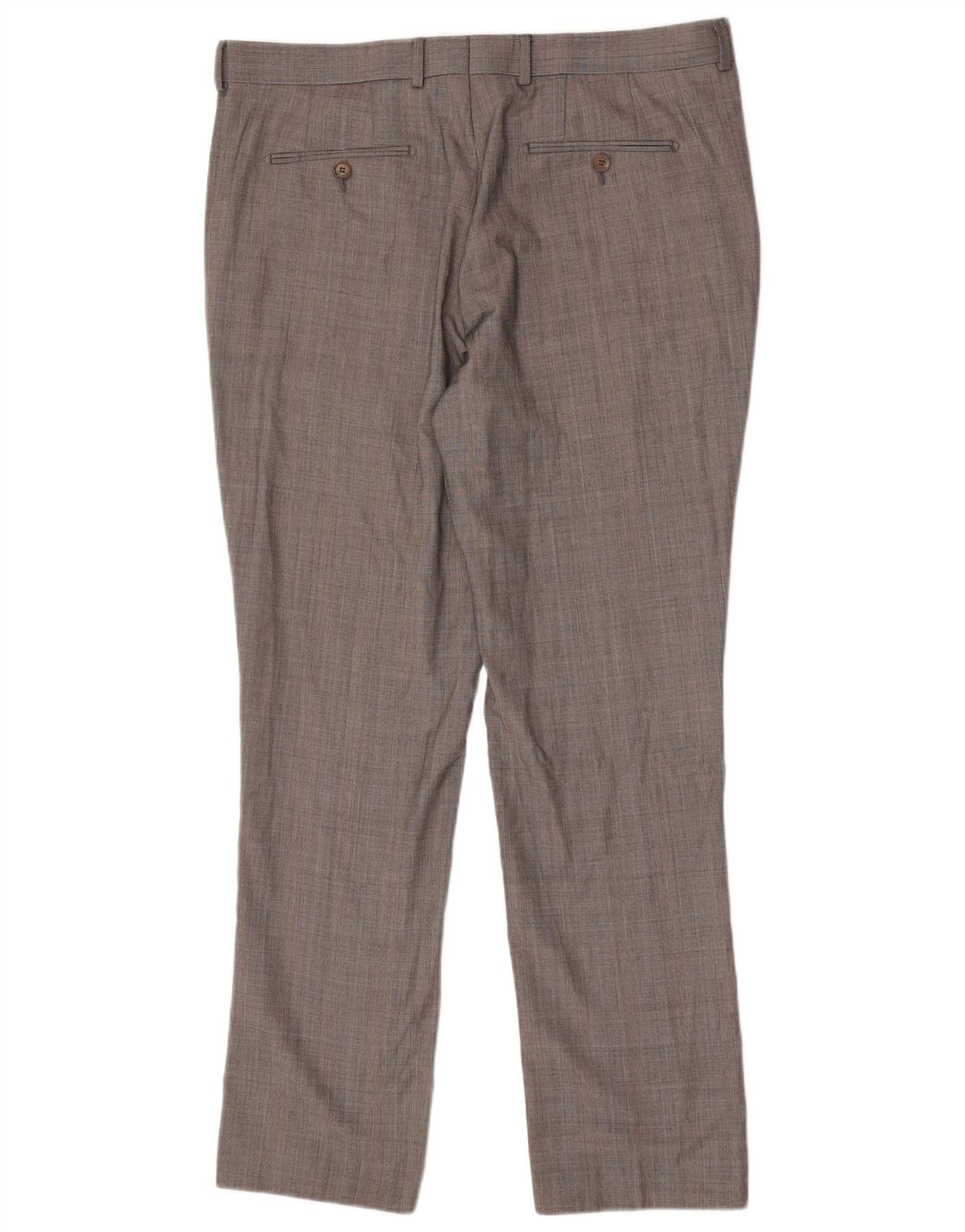 French Connection Pantalones informales regulares para hombre W38 L32 gris pata de gallo